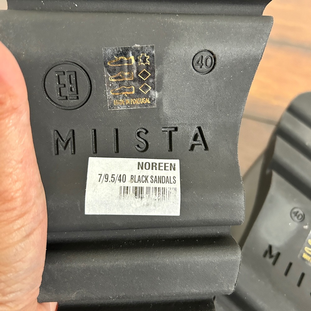 E8 by Miista Noreen Leather Chunky Platform Sandals Black EU40 US9.5 NWOB $225 - Picture 10 of 10